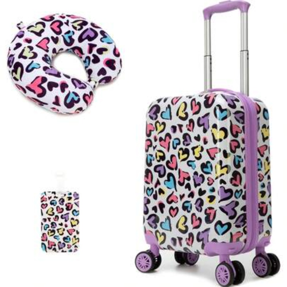 Expandable Hard Shell Luggage Set - スピナーホイール付き2ピースラゲージセット、女の子向け16インチ機内持ち込みスーツケース、TSAロック付きハードシェルローリングスーツケース、女性・ティーン向け軽量トラベルバッグ、拡張可能なキャビンサイズ、完璧なギフト