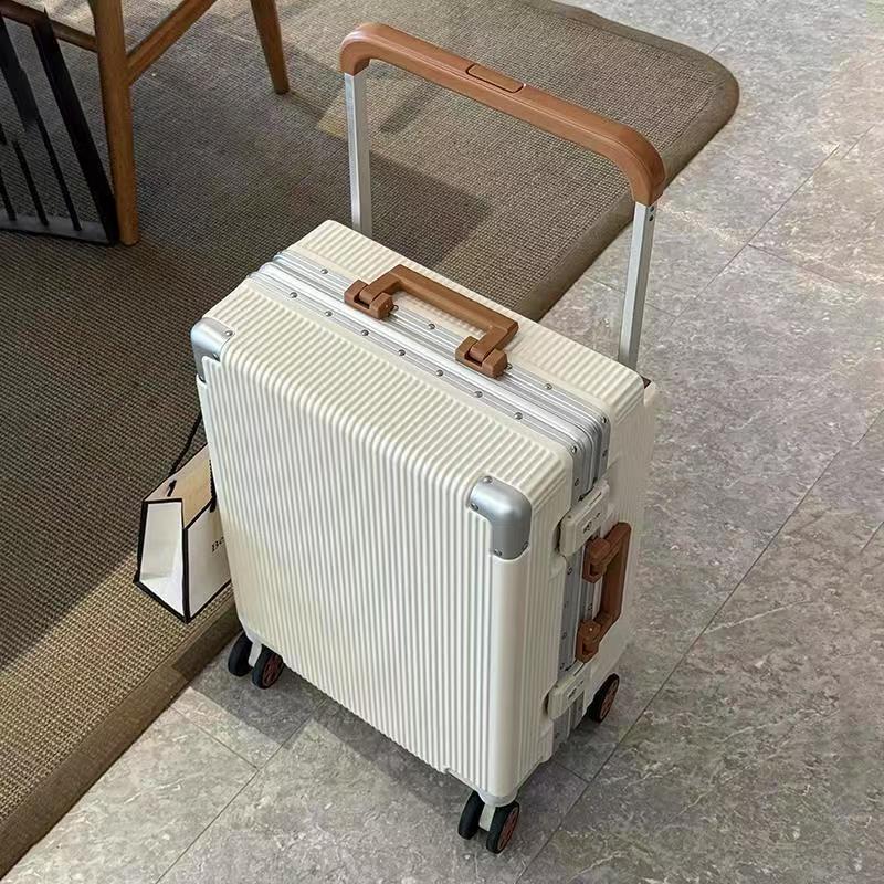 Aluminum Frame Carry On Luggage - 新型ワイドトロリーケース荷物 大容量 20/24/26インチ プラスアルミフレーム ABS+PC素材 キャビン機内持ち込みスーツケース