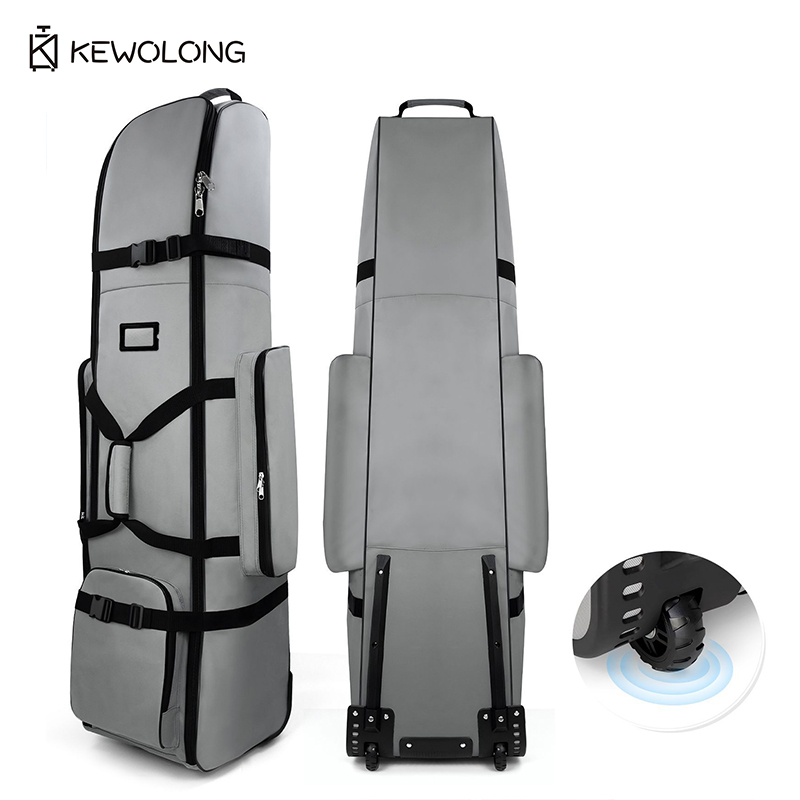 Foldable Rolling Luggage Bag - 新型ゴルフトラベルバッグ、特大タンクホイール付き、折りたたみ式＆パッド入り航空便カバー、1680Dオックスフォードクラブケース（航空旅行用）