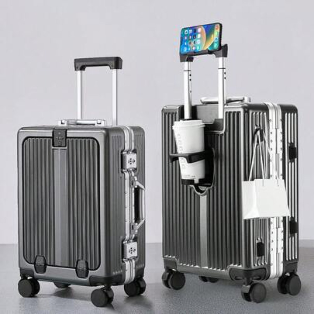 Aluminum Frame Carry On Luggage - 20インチ ハードシェル キャリーオンラゲージ アルミフレーム スーツケース ジッパーレス