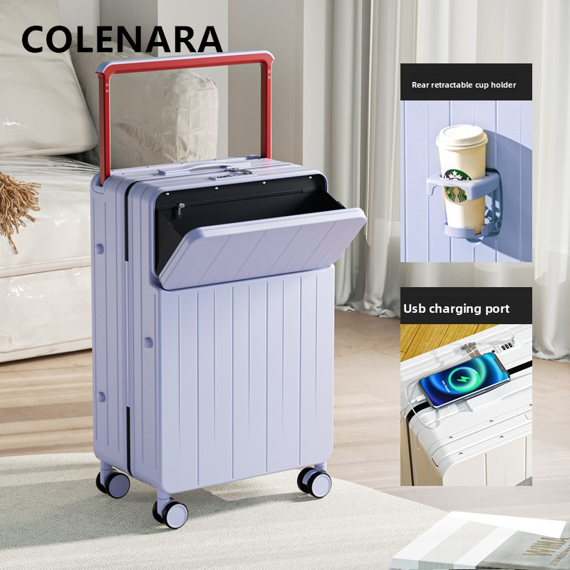 COLENARA 多機能スーツケース 充電機能付き搭乗ケース - Front Opening Laptop Luggage 24 Inch のレビューと価格