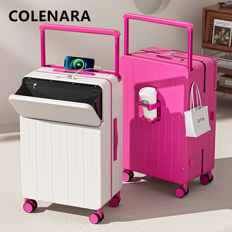 COLENARA 多機能スーツケース 充電機能付き搭乗ケース - Front Opening Laptop Luggage 24 Inch のレビューと価格