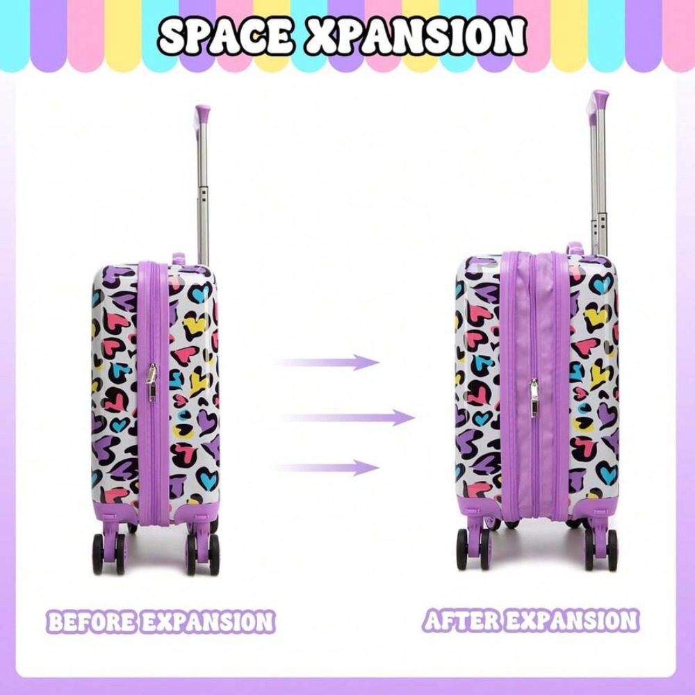 スピナーホイール付き2ピースラゲージセット、女の子向け16イ - Expandable Hard Shell Luggage Set のレビューと価格