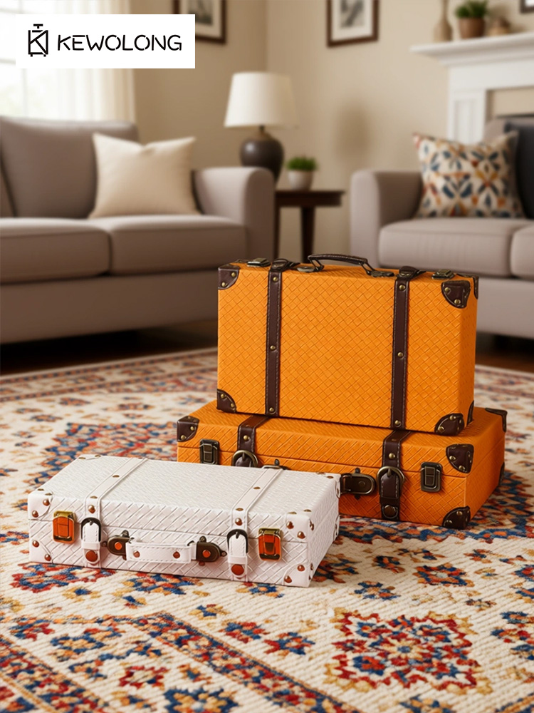 ヴィンテージヨーロピアンレトロスーツケース収納ボックス、昔な - Retro Vintage Trunk Suitcase のレビューと価格