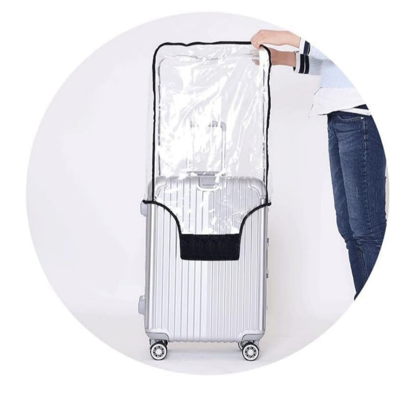 防水ホイール付きスーツケース用ダストカバー 透明PVCスーツ - Luggage Protective Cover Transparent のレビューと価格