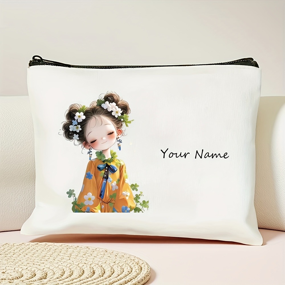 韓国風アニメガール化粧バッグカスタム名/テキストビューティー - Cosmetic Bags のレビューと価格