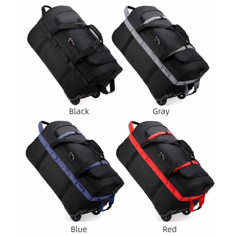 頑丈な折りたたみ式防水ホイール付きダッフルバッグ、調節可能な - Foldable Rolling Luggage Bag のレビューと価格