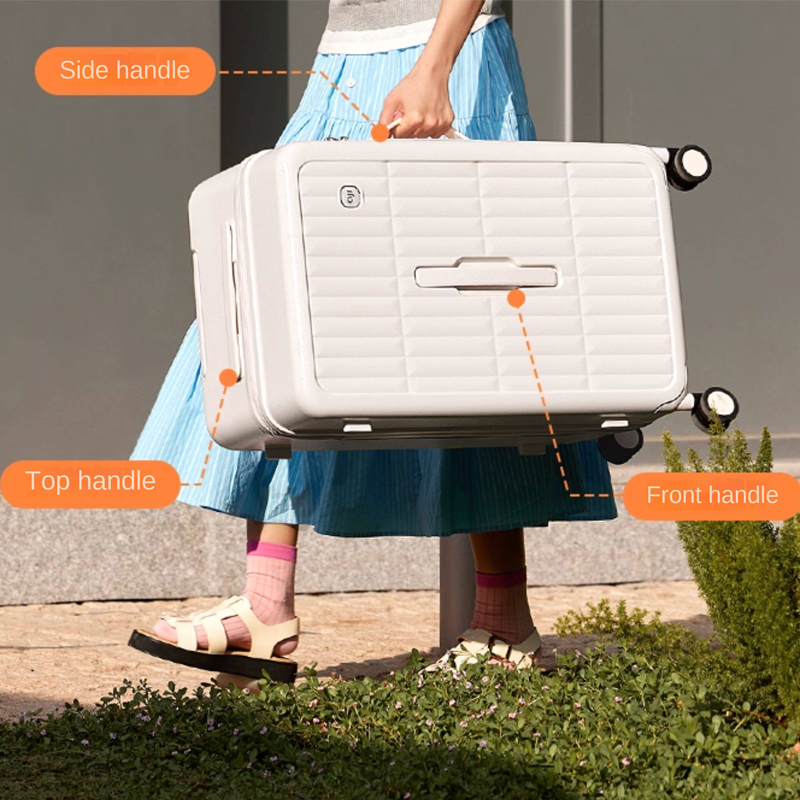 サイドオープン式蓋付きスーツケース 環境保護裏地付き 機内持 - Spinner Wheel Rolling Suitcase 20 Inch のレビューと価格