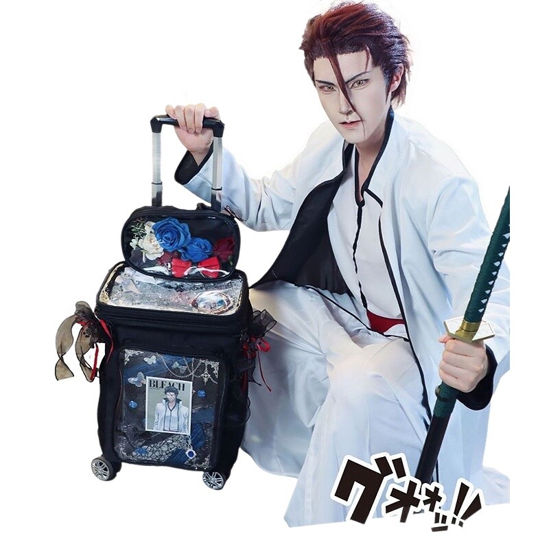 原宿風漫画透明スーツケース 20インチ、クリアPVCキャビン - Spinner Wheel Rolling Suitcase 20 Inch のレビューと価格