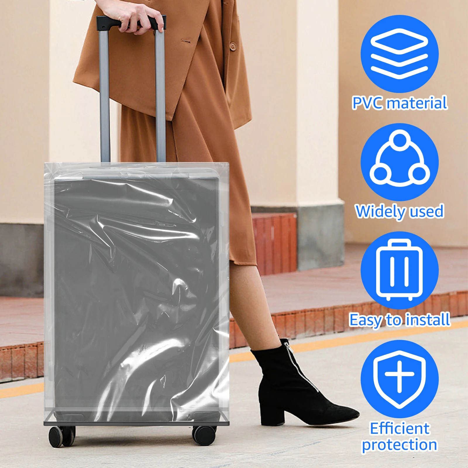 3 個透明 PVC 荷物保護カバー 20/24/28 インチ - Luggage Protective Cover Transparent のレビューと価格