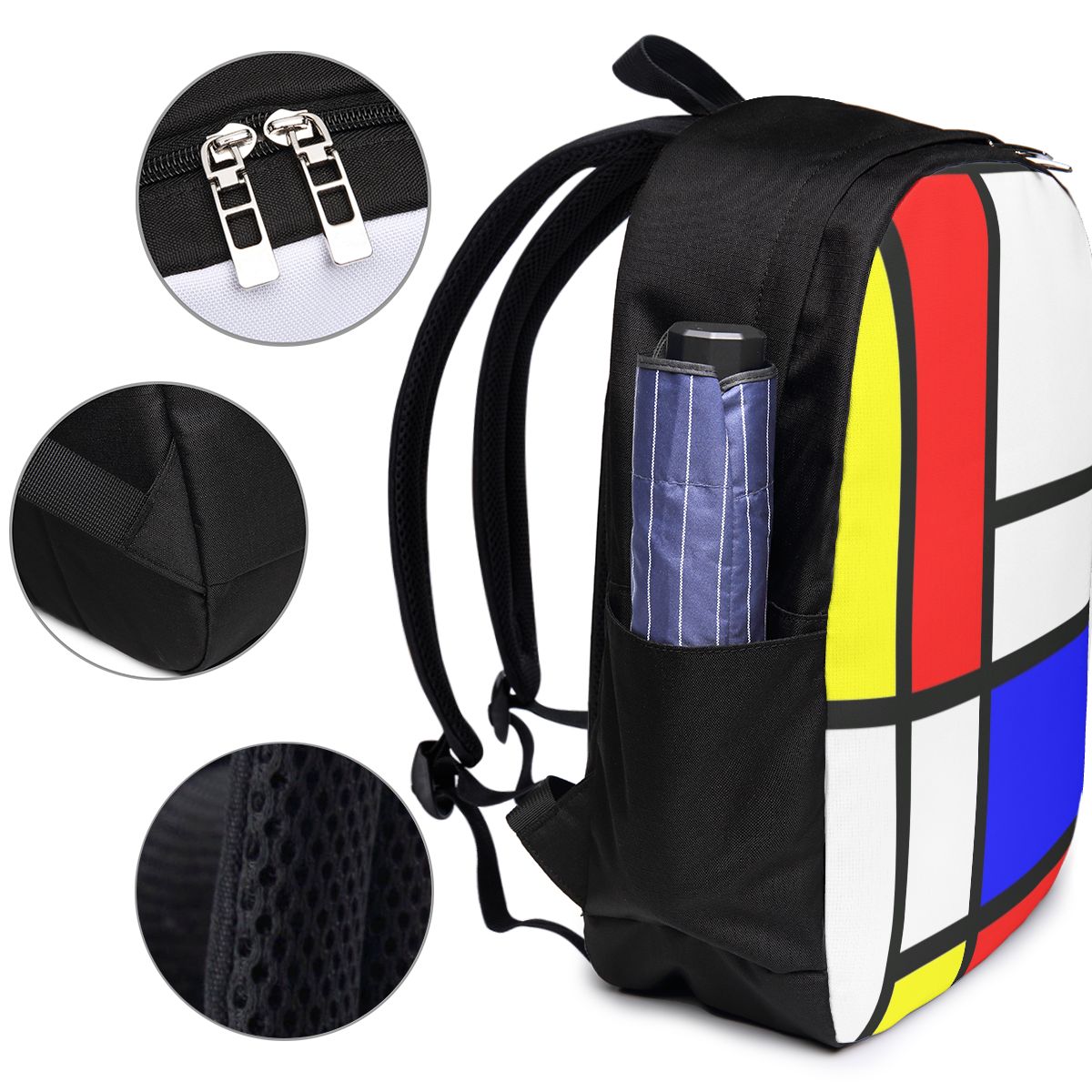 ピエト・モンドリアン構成バックパック旅行ノートブックバッグコ - Travel Bags のレビューと価格
