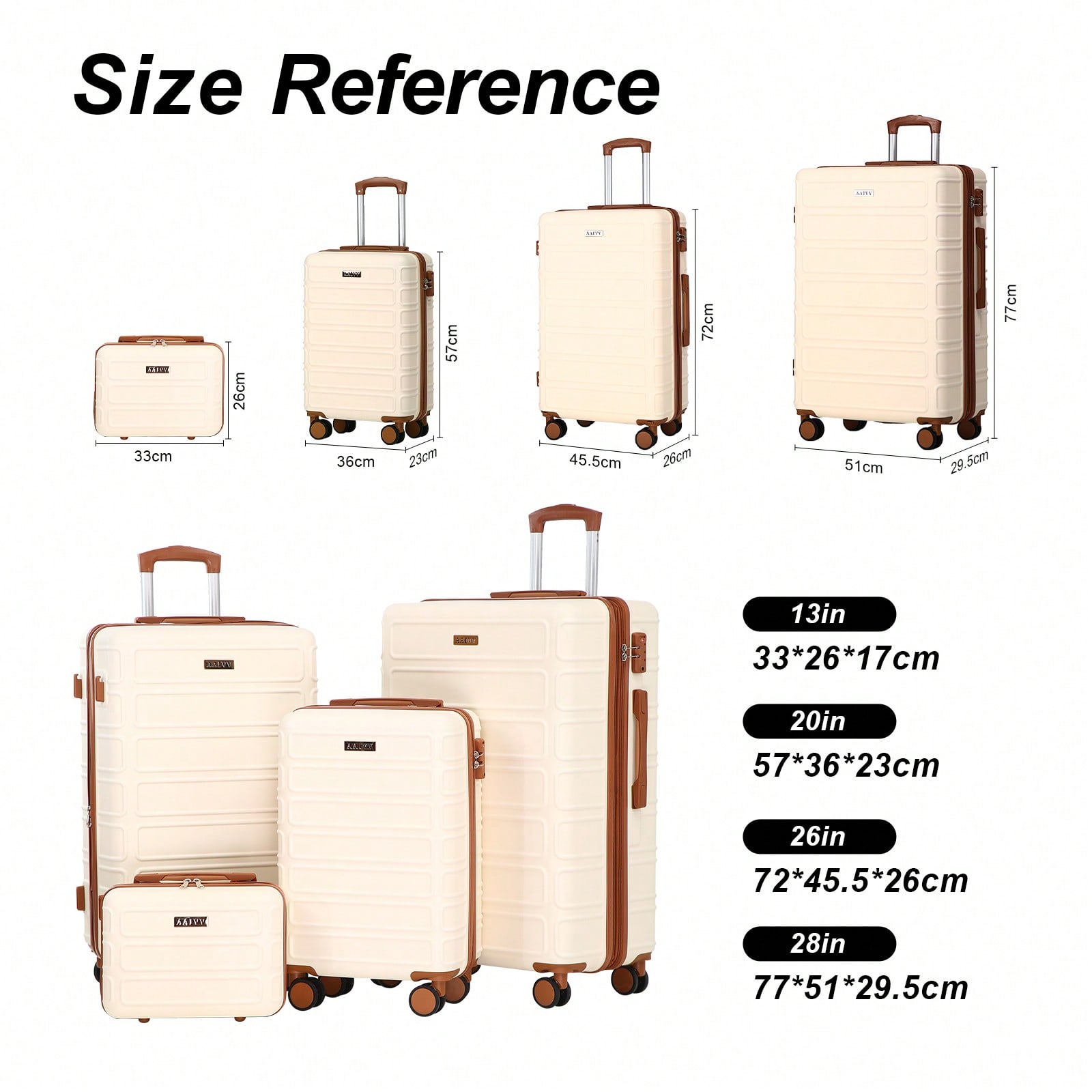 4-in-1拡張可能なABS製スーツケースセット、13/20 - Expandable Hard Shell Luggage Set のレビューと価格