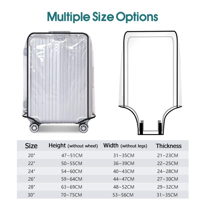 2027 トラベル透明荷物カバー 防水防塵 PVC 耐摩耗性 - Luggage Protective Cover Transparent のレビューと価格