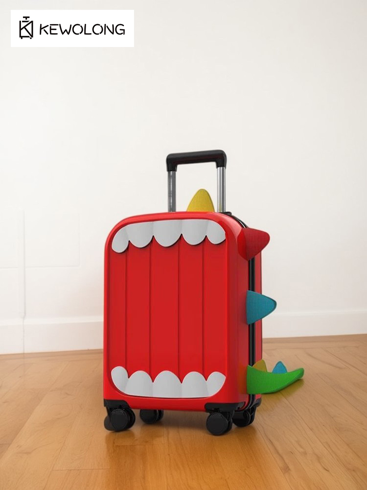 3D漫画恐竜キッズラゲージ20インチ、軽量ハードシェルキャリ - Spinner Wheel Rolling Suitcase 20 Inch のレビューと価格
