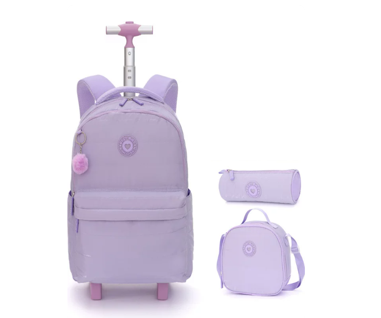 18インチのスクール用ホイール付きバックパック、ティーンエイ - Foldable Rolling Luggage Bag のレビューと価格