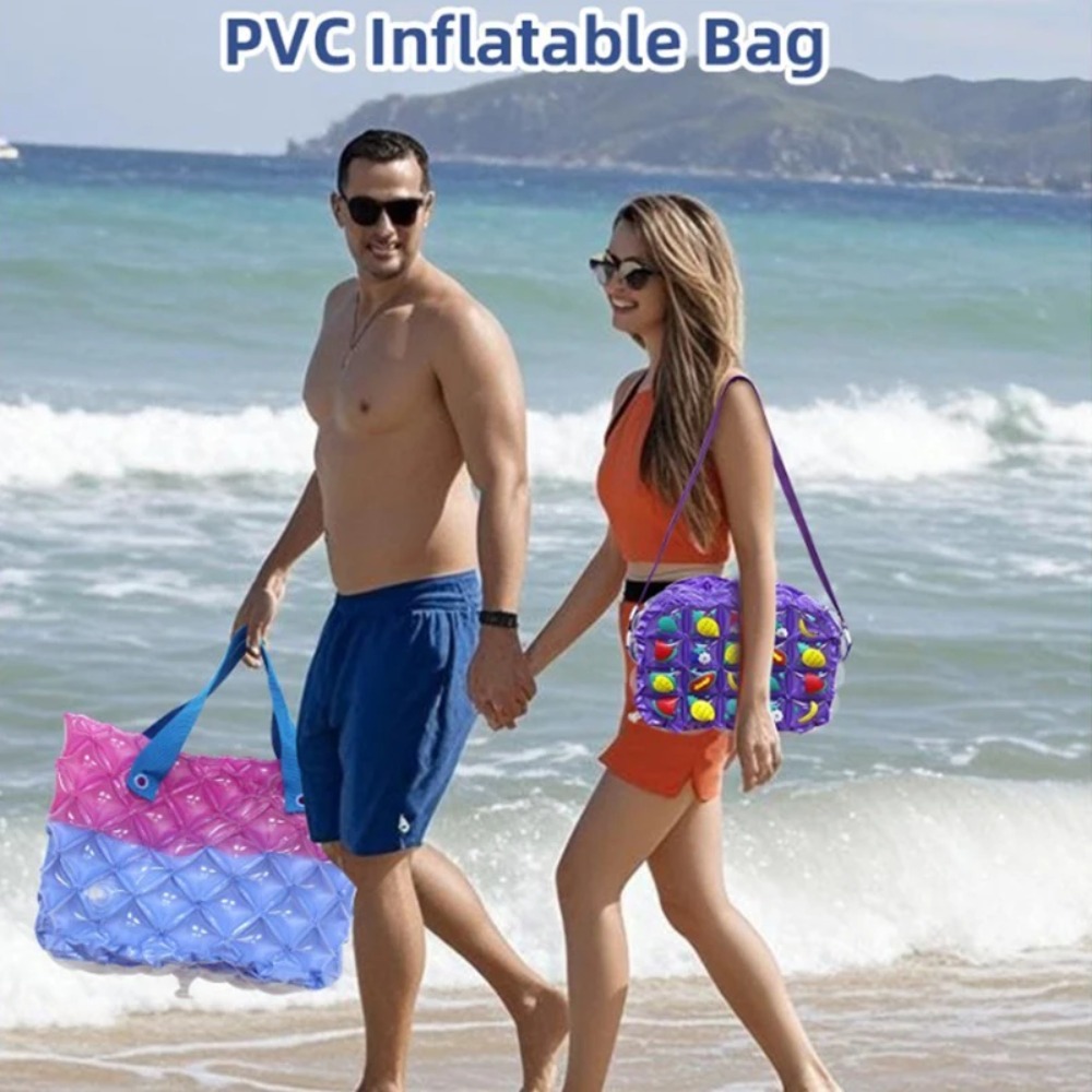 海辺の休暇用PVCスタンプ入りインフレータブルクロスボディバ - Handbags のレビューと価格