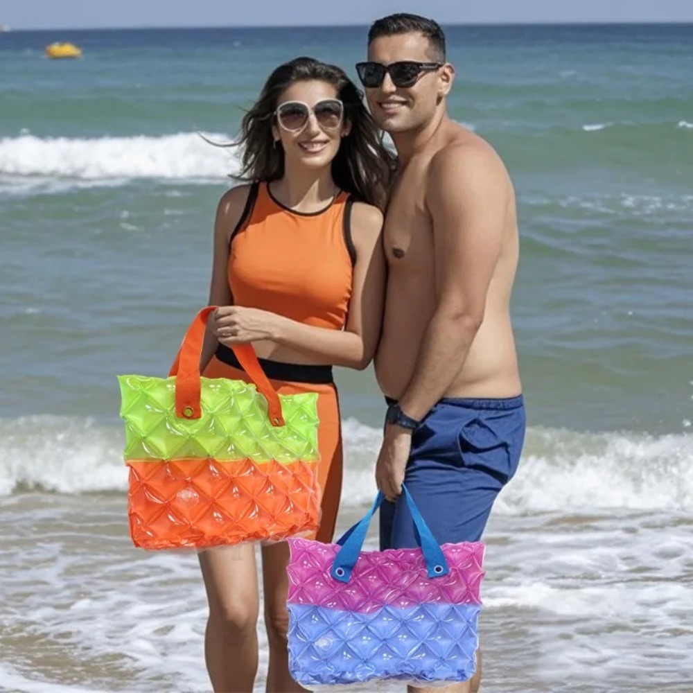 海辺の休暇用PVCスタンプ入りインフレータブルクロスボディバ - Handbags のレビューと価格