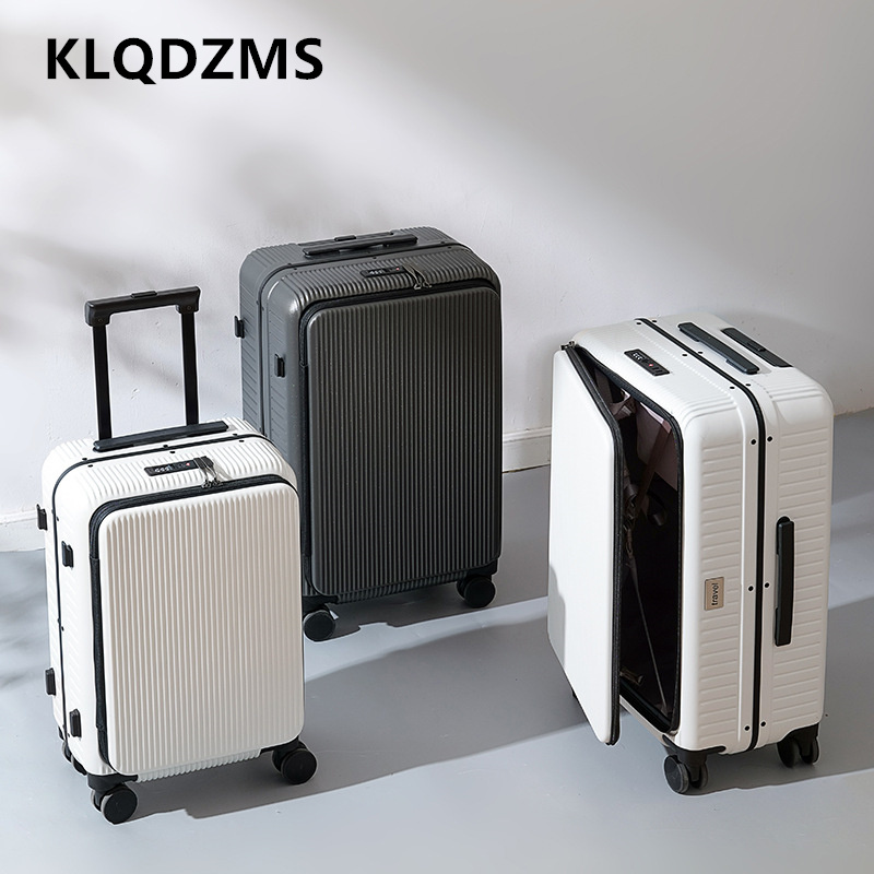 KLQDZMS 20インチ24インチローリングスーツケースフ - Front Opening Laptop Luggage 24 Inch のレビューと価格