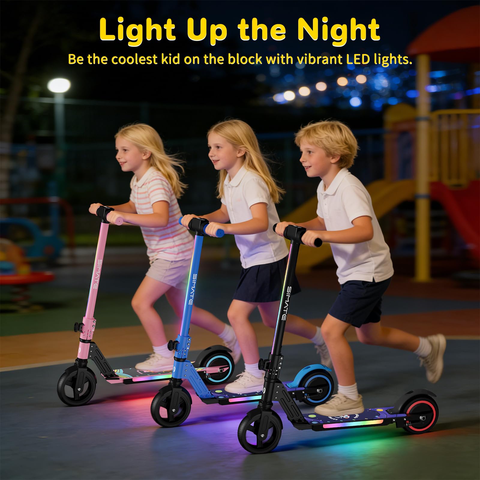SIMATE 子供用電動スクーター（6歳～14歳）、LEDデ - Kids Ride On Suitcase Scooter のレビューと価格