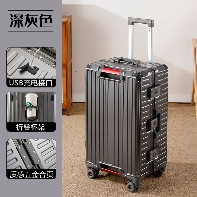 大型トラベルスーツケース アルミフレーム ローリングラゲージ - Aluminum Frame Carry On Luggage のレビューと価格