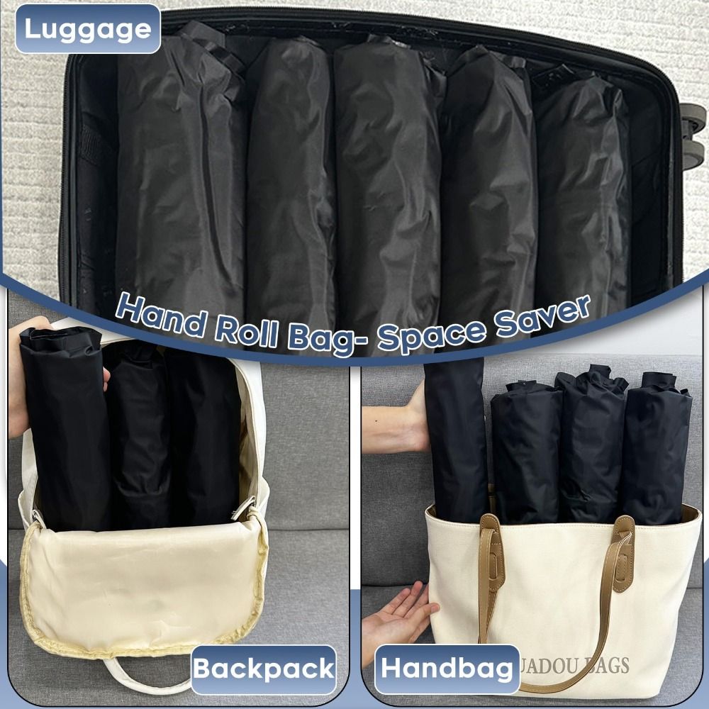 新しい再利用可能なハンドロール式真空バッグ、省スペース防塵真 - Luggage のレビューと価格