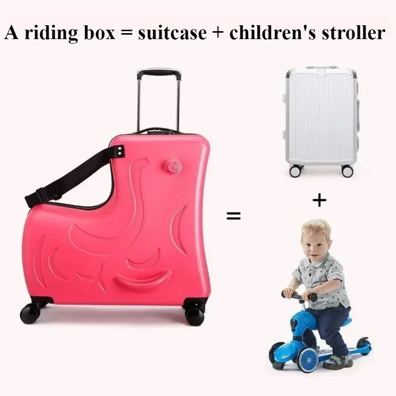 子供用スーツケース、ホイール付きスクーター、幼児用旅行用耐久 - Kids Ride On Suitcase Scooter のレビューと価格