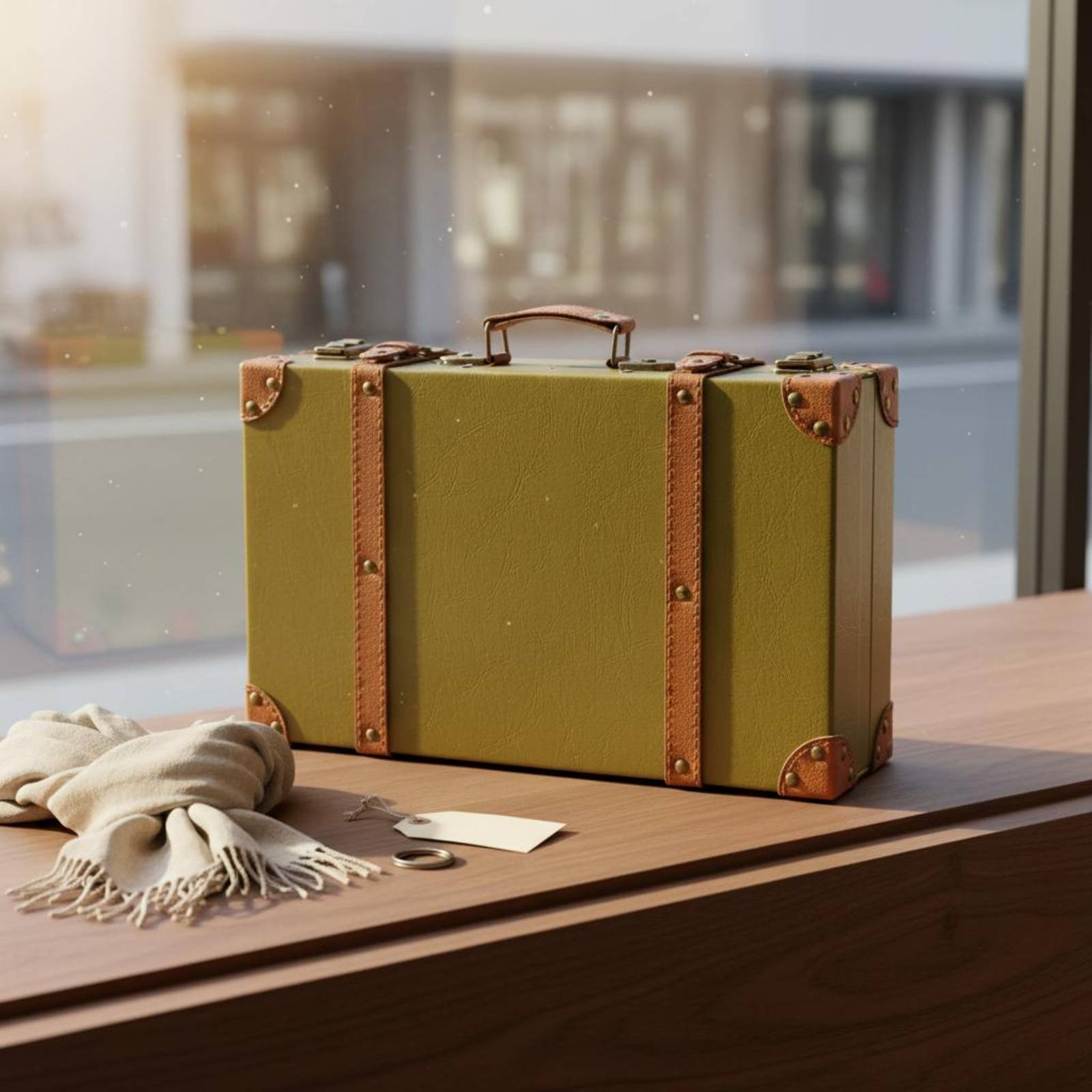 3ピースヴィンテージスーツケースセット写真撮影用小道具レトロ - Retro Vintage Trunk Suitcase のレビューと価格