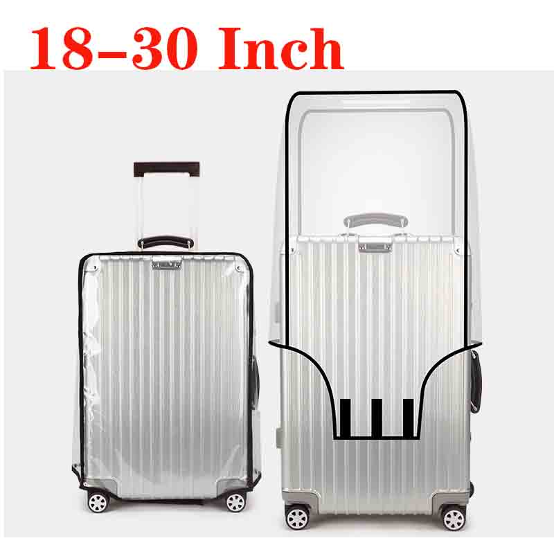 18〜30インチの透明PVCカバー,スーツケース,トラベルア - Waterproof Suitcase Cover Protector のレビューと価格