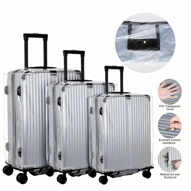 18〜30インチの透明PVCカバー,スーツケース,トラベルア - Waterproof Suitcase Cover Protector のレビューと価格