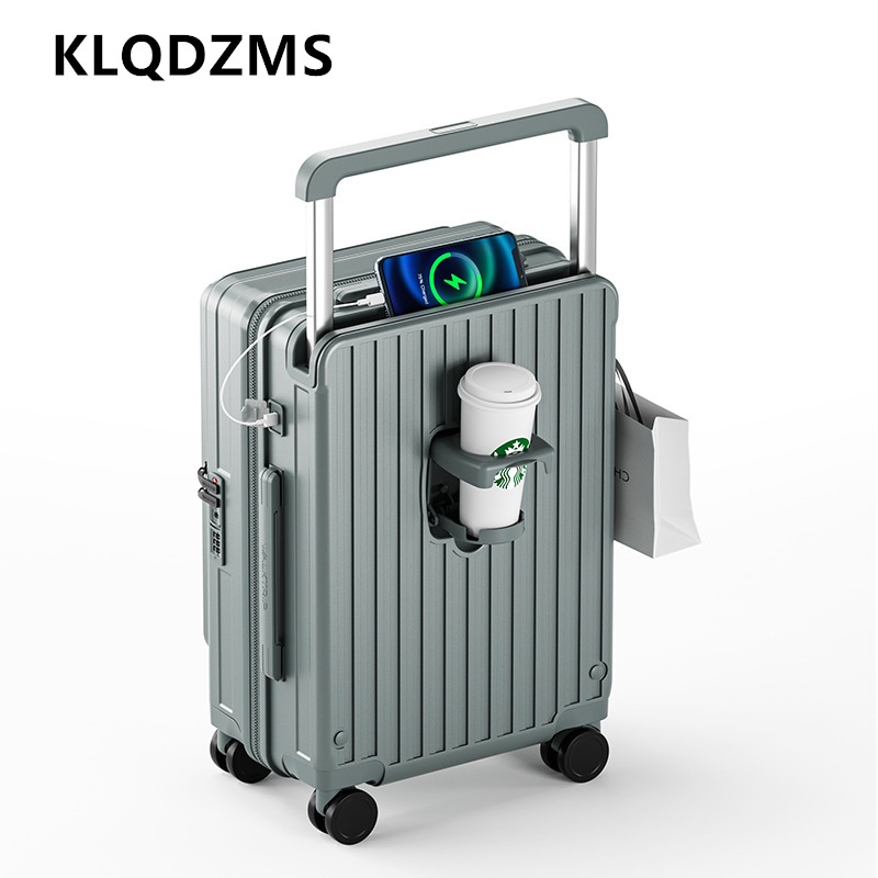 KLQDZMS 充電スーツケース フロントオープニング搭乗ボ - Front Opening Laptop Luggage 24 Inch のレビューと価格