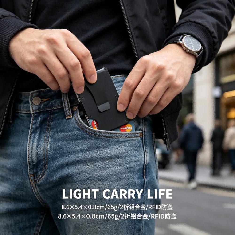 アルミ合金 RFID ブロッキングカードホルダー超スリム盗難 - Wallets のレビューと価格