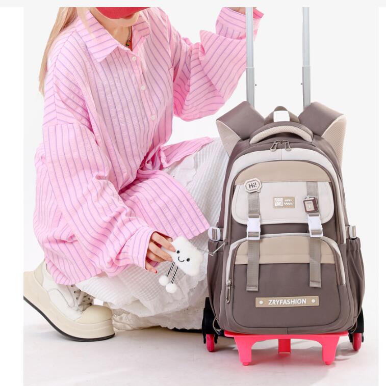 女の子用旅行用ローリングラゲッジバックパック 旅行用トロリー - Foldable Rolling Luggage Bag のレビューと価格