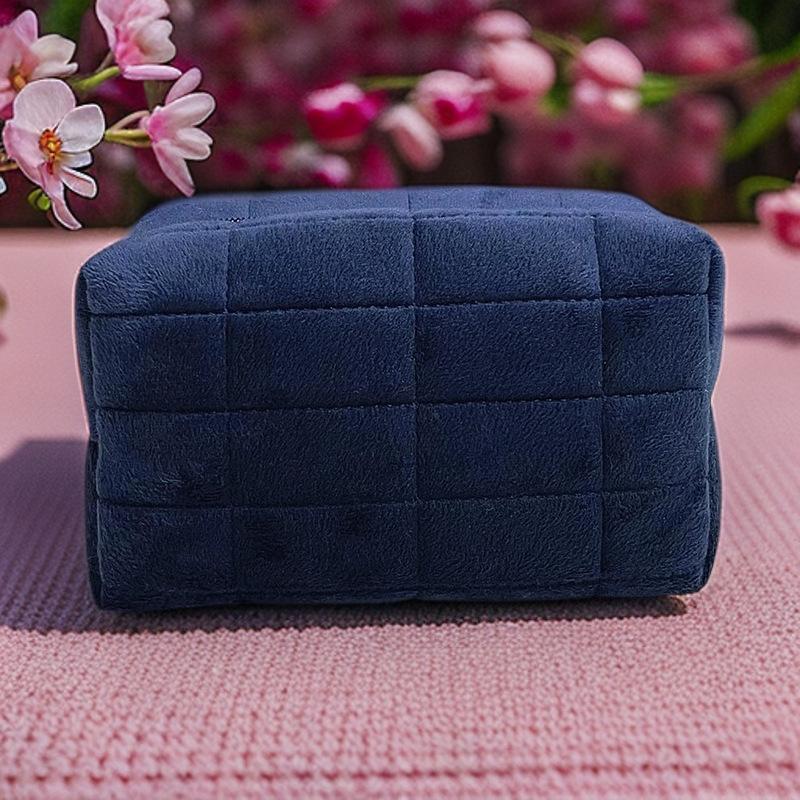 かわいいファー化粧ポーチ 女性用 ジッパー付き 大きめ 無地 - Cosmetic Bags のレビューと価格
