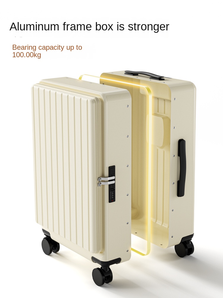 サイドオープン式スーツケース 2025年新型 アルミフレーム - Aluminum Frame Carry On Luggage のレビューと価格